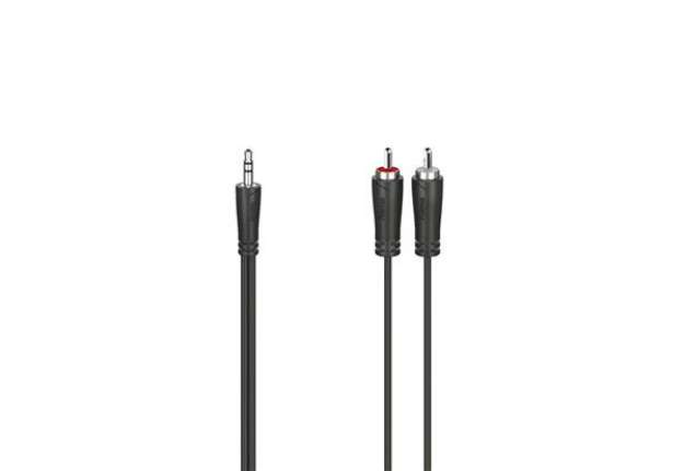 Immagine di Cavo Jack 3.5 mm - 1,5 metri - 2x RCA Hama nero 7200720