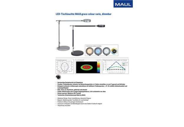 Immagine di Lampada da scrivania a LED Maul MAULgrace - colour vario - con dimmer - nero - Z800073