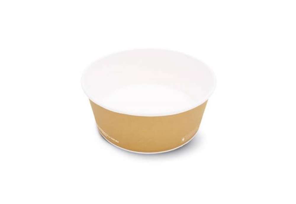 Immagine di Contenitore Fast Food Scatolificio del Garda S80 Biopol laminato Biopolimero - avana - Ø150xH.61 mm