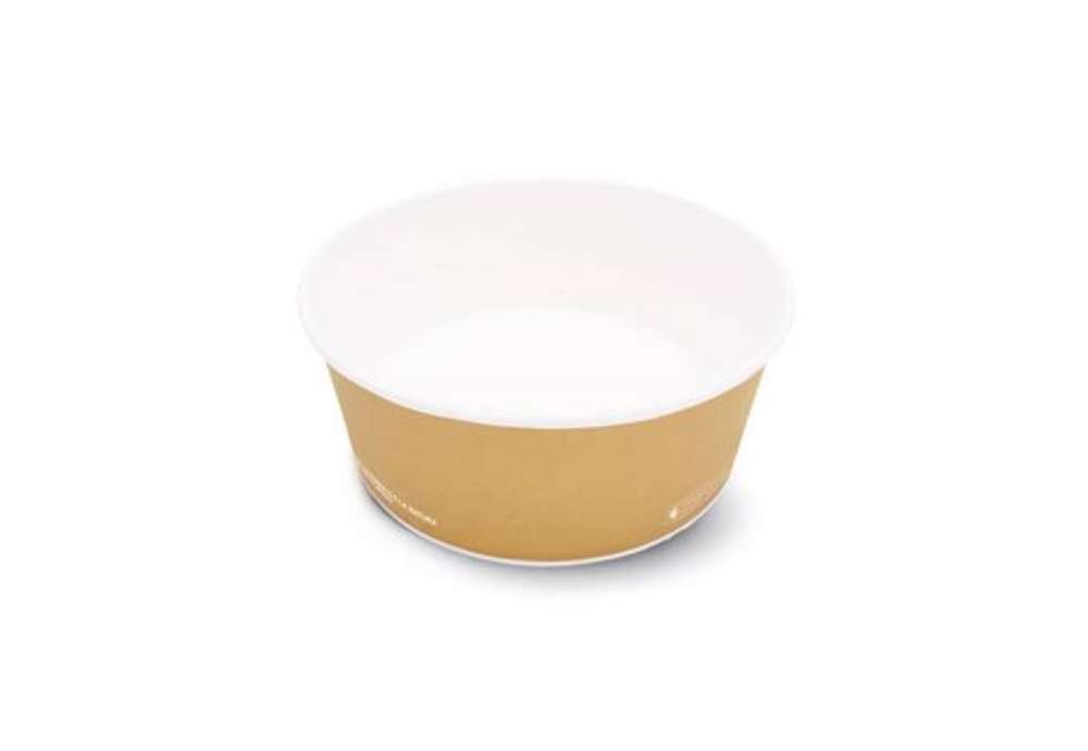 Immagine di Contenitore Fast Food Scatolificio del Garda S120 Biopol laminato Biopolimero Ø185xH.66 mm avana cf.