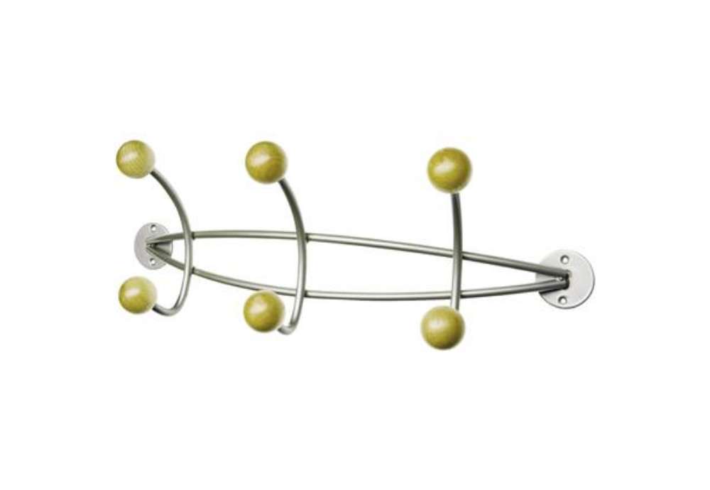 Immagine di Appendiabiti da muro - 6 pomelli Alco argento/legno U702823