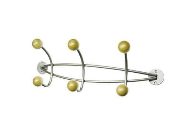 Immagine di Appendiabiti da muro - 6 pomelli Alco argento/legno U702823