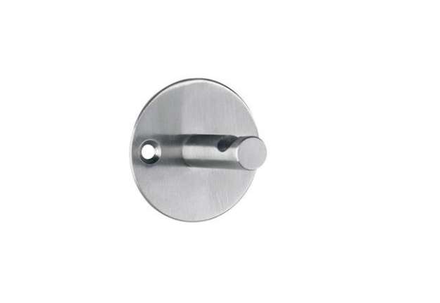 Immagine di Appendiabiti singolo da muro in metallo - diametro 5,2 cm - cilindro Alco argento - U702847