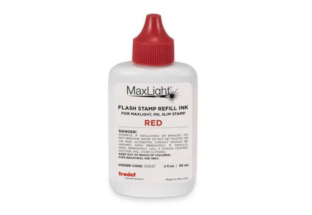 Immagine di Inchiostro per timbri Trodat MaxLight REFILL 59 ml - rosso - 102537