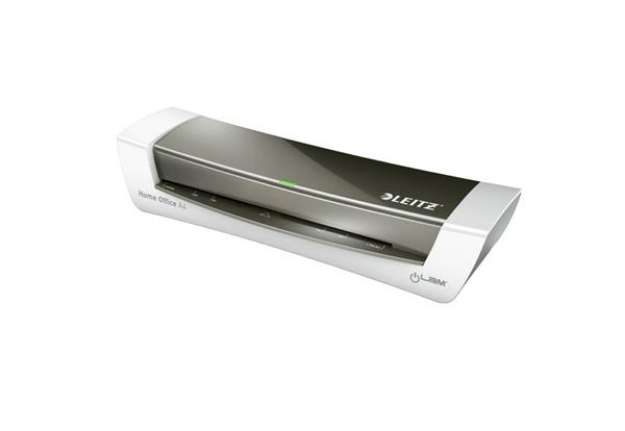 Immagine di Plastificatrice a caldo compatta a 2 rulli Leitz iLam Home Office A4 grigio metallizzato - 73680089