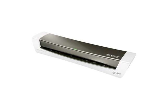 Immagine di Plastificatrice a caldo compatta a 2 rulli Leitz iLam Home Office A3 grigio metallizzato - 74400089