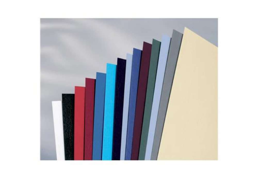 Immagine di Copertine per rilegatura GBC Leathergrain in cartoncino goffrato A4 avorio - conf. 100 pezzi - CE040