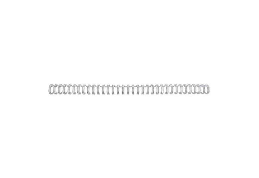 Immagine di Spitali metalliche a 34 anelli GBC WireBind 8 mm A4 argento - fino a 70 fogli - conf. 100 pezzi - RG