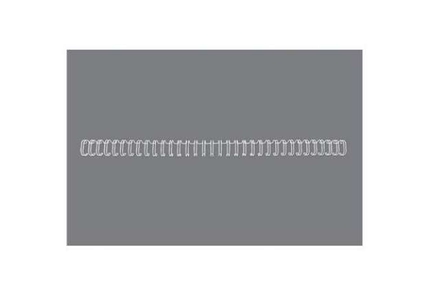 Immagine di Spirali metalliche a 34 anelli GBC Wirebind 11 mm A4 bianco - fino a 100 fogli - conf. 100 pezzi - R