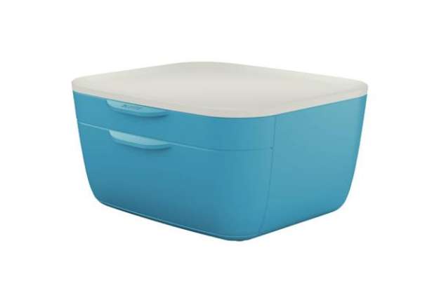 Immagine di Cassettiera Cosy - 2 cassetti - 25x14,3x27,5 cm Leitz blu calmo 53570061