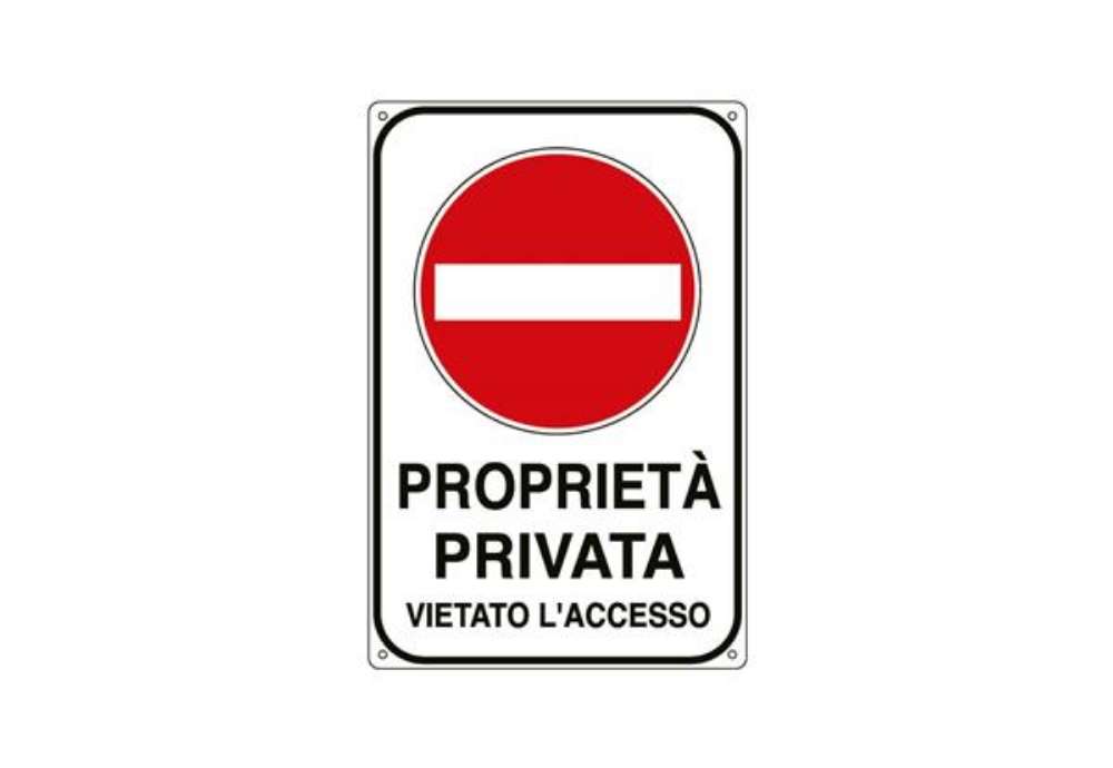 Immagine di Cartello proprietà privata 30x20 cm Cartelli Segnalatori ''Proprietà privata vietato l'accesso'' - 5