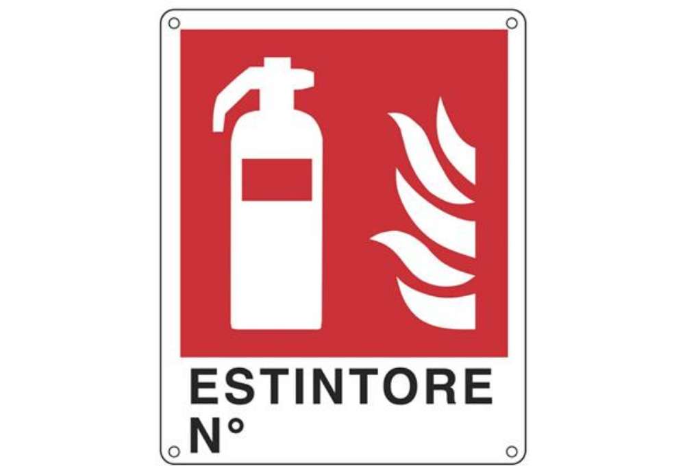 Immagine di Cartello antincendio 25x31 cm Cartelli Segnalatori ''Estintore N°'' E20150X