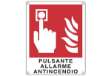 Immagine di Cartello antincendio 12x14,5 cm Cartelli Segnalatori ''Pulsante allarme antincendio'' - E20174K