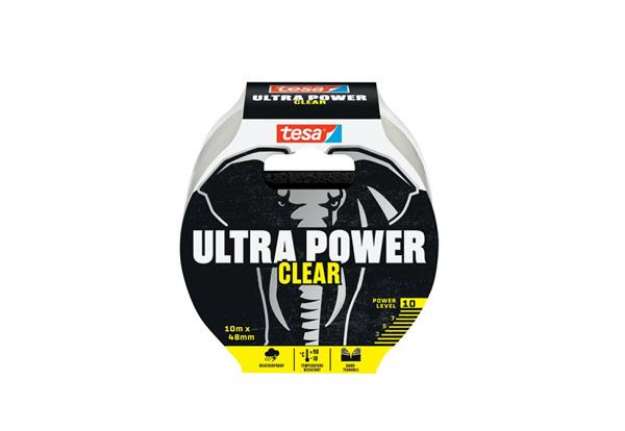 Immagine di Nastro adesivo tesa Ultra Power Clear Repairing in polietilene trasparente 48 mm x 10 m - 56496-0000