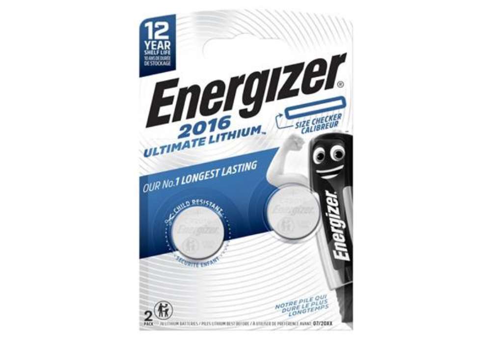 Immagine di Batterie al litio a bottone Lithium Performance BP2 3V Conf. 2 pz blu Energizer CR2016 - E304205800
