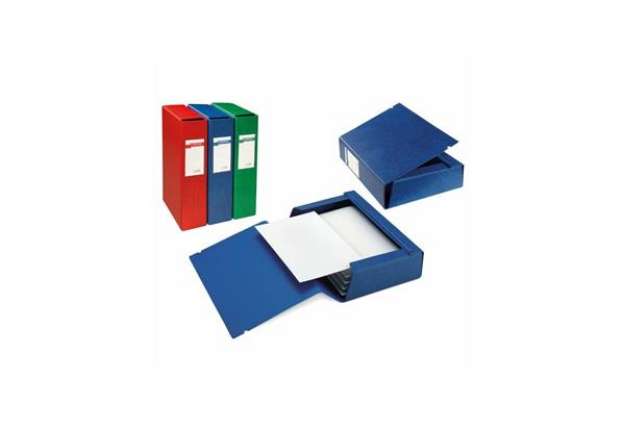 Immagine di Cartelle in Colpan con chiusura a tre lembi con elastico - 26x36 cm - dorso 8 cm Sei Rota rosso - 67