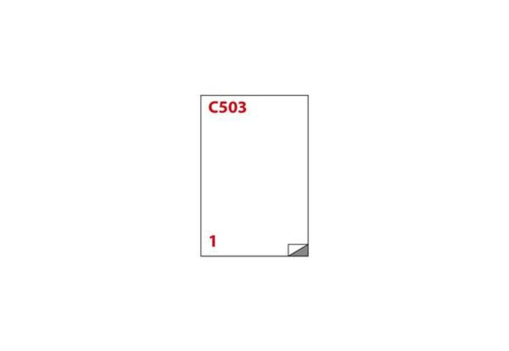 Immagine di Etichette bianche Markin Copiatabu C503 colla Super Permanente 210x297 mm 1 et/foglio conf. 100 fogl