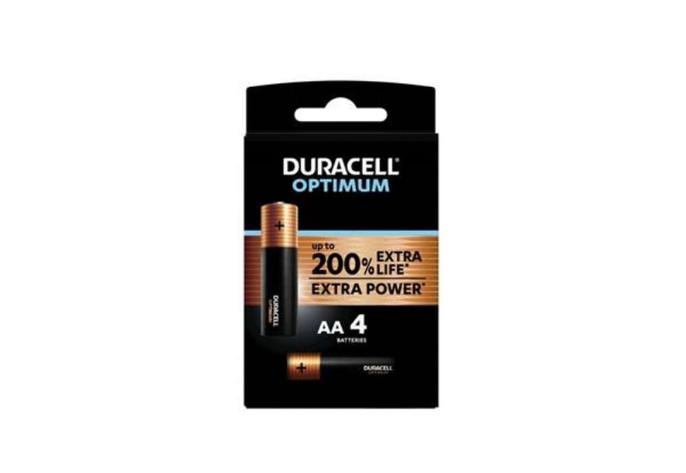 Immagine di Batterie alcaline Duracell Optimum Stilo AA - MN1500 - blister da 4 - DU0030-05000394139183