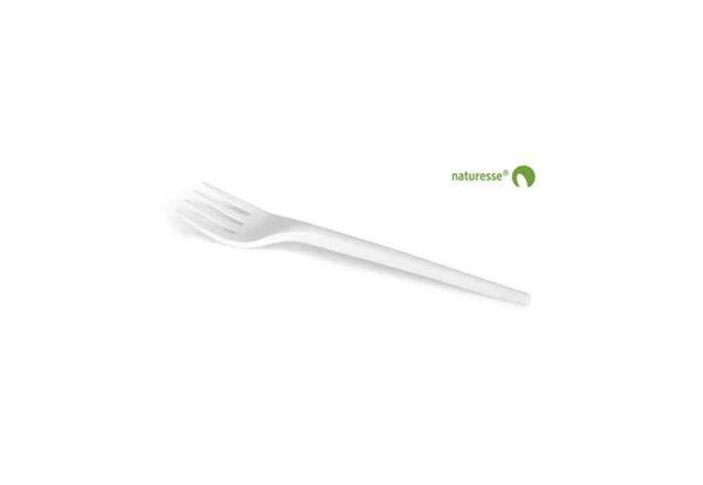 Immagine di Posate in CPLA BIO bianco compostabile smart. Scatolificio del Garda forchetta - conf. 50 pz - 14162