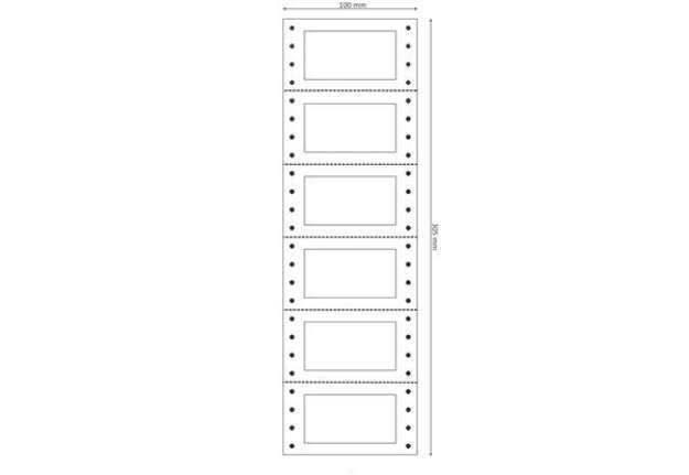 Immagine di Etichette adesive a modulo continuo TT956 - in carta - corsia singola - permanenti - 64 x 34 mm - 6