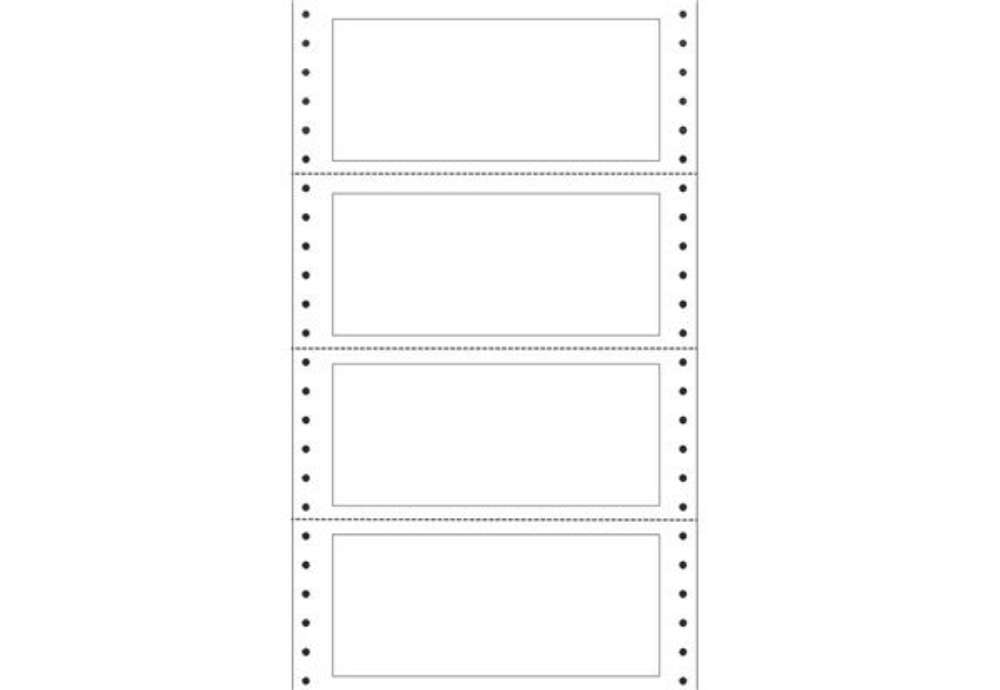Immagine di Etichette adesive a modulo continuo TT951 - in carta - corsia singola - permanenti - 140 x 60 mm - 4