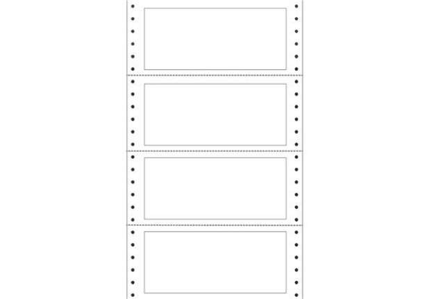 Immagine di Etichette adesive a modulo continuo TT951 - in carta - corsia singola - permanenti - 140 x 60 mm - 4
