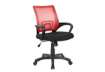 Immagine di Sedia operativa con braccioli  Serena Group St. Louis schienale in rete rosso rivestimento tessuto n