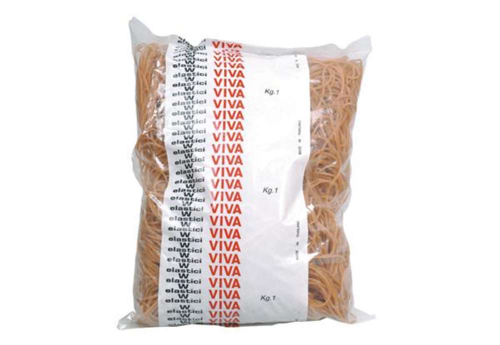 Immagine di Elastici ad anello - diametro 3 cm - 1 kg - caucciù - avana - Viva