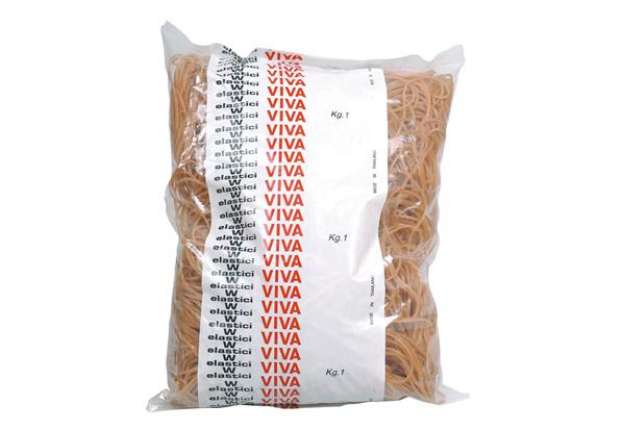 Immagine di Elastici ad anello  - diametro 5 cm - 1 kg -  caucciù -  avana - Viva