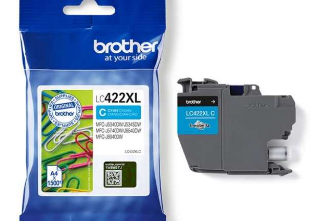 Immagine di Brother - Cartuccia - Ciano - LC422XLC - 1.500 pag