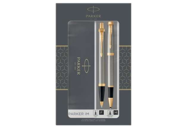 Immagine di Gift Set Sfera M + roller a sfera IM Brushed metal GT - Parker