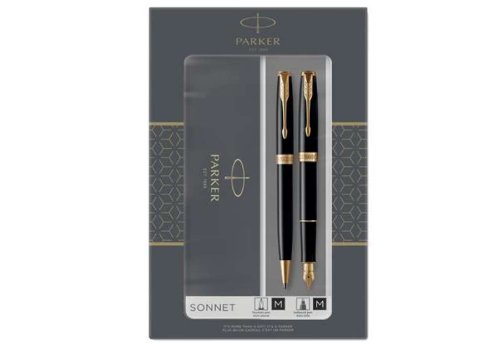 Immagine di Gift Set DUO - Sonnet Black GT + stilografica + sfera - punta media - Parker