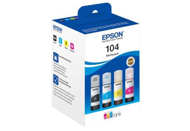 Immagine di Epson - ECOTANK 104 MULTIPACK - BK/C/M/G - C13T00P640