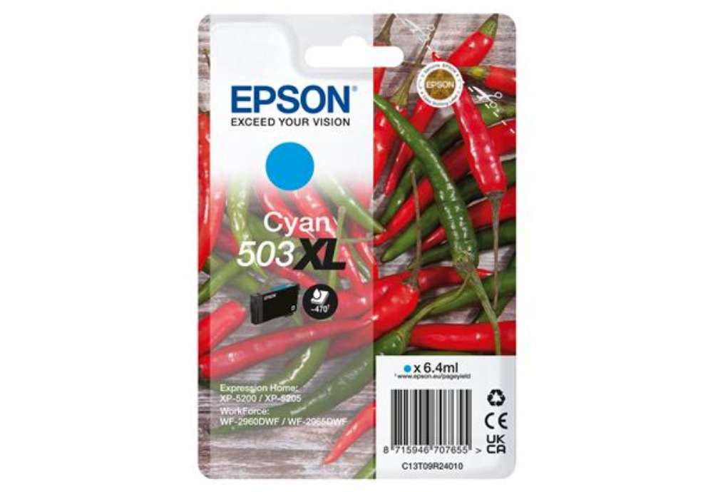 Immagine di Epson - Cartuccia - Ciano - 503XL - C13T09R24010 - 6,4 ml