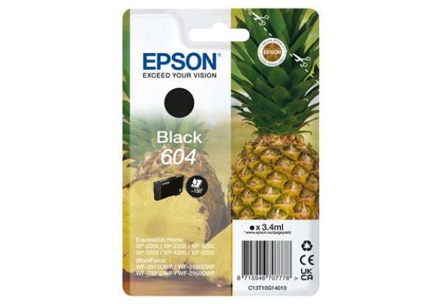 Immagine di Epson - Cartuccia - Nero - 604 - C13T10G14010 - 3,4 ml