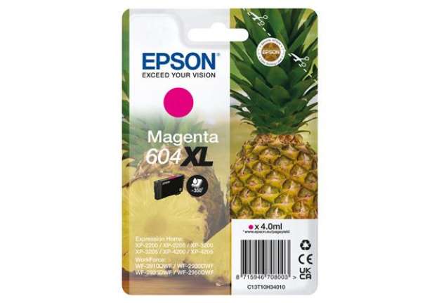Immagine di Epson - Cartuccia - Magenta - 604XL - C13T10H34010 - 4 ml