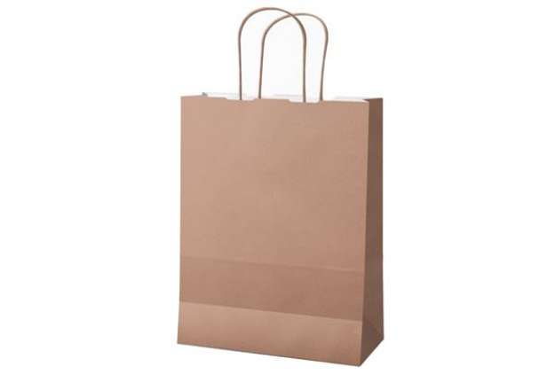 Immagine di Shopper Twisted - maniglie cordino - 22 x 10 x 29 cm - carta kraft - rosa antico - Mainetti Bags - c
