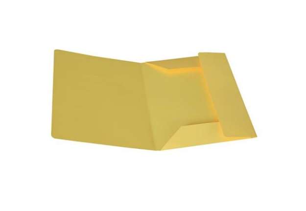 Immagine di Cartellina 3 lembi - 200 gr - cartoncino bristol - giallo sole - Starline - conf. 25 pezzi