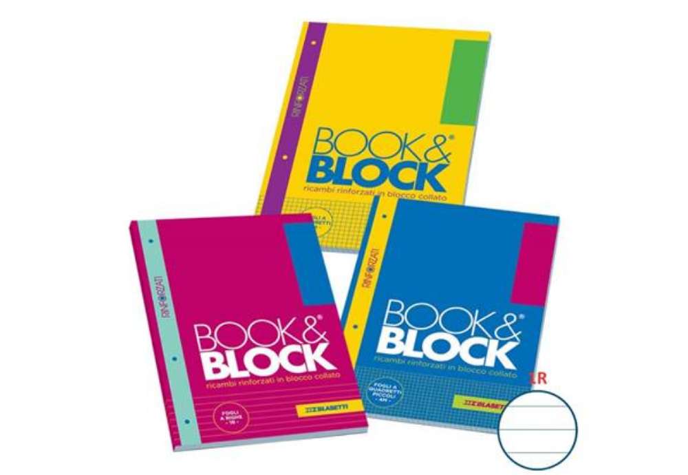 Immagine di Ricambi per quaderni ad anelli Blasetti Book&Block - A4 - 80 g/m² - 40 ff - 1R - 5722