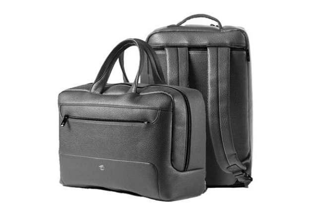 Immagine di Borsa zainabile bi-bag Gate Trended - 42 x 28 x 14 cm - ecopelle - nero - In Tempo