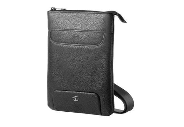 Immagine di City bag piccola Gate Trended - 20 x 26 x 2 cm - ecopelle - nero - In Tempo