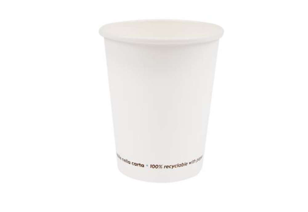 Immagine di Bicchiere in carta - 350 ml - bianco - Signor Bio - conf. 50 pezzi