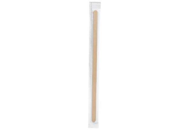 Immagine di Palettina caffè - in busta singola - 11 cm - legno - Signor Bio - conf. 100 pezzi