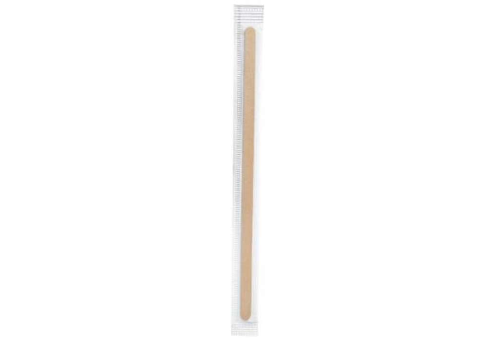 Immagine di Palettina caffè - in busta singola - 11 cm - legno - Signor Bio - conf. 1000 pezzi
