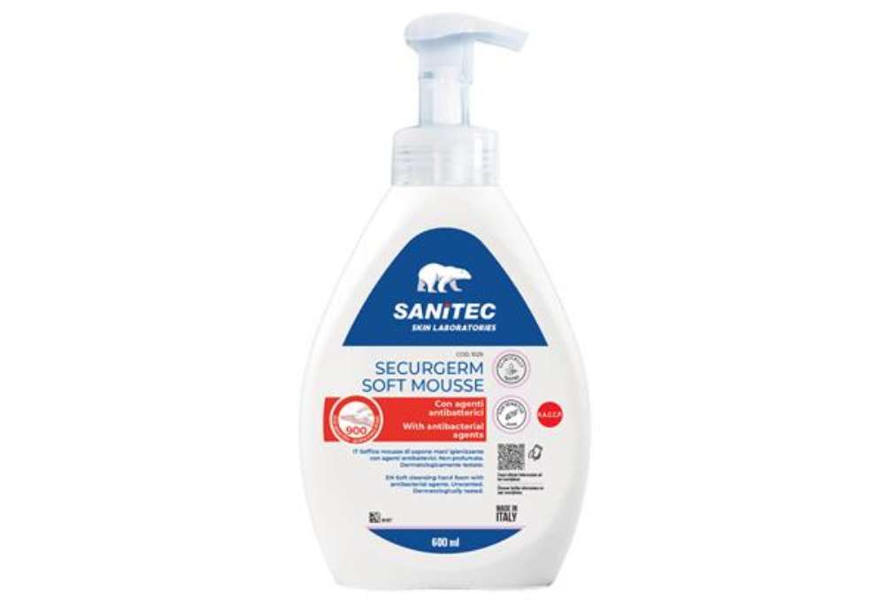 Immagine di Sapone in mousse Securgerm - con antibatterico - dispenser 600 ml - Sanitec