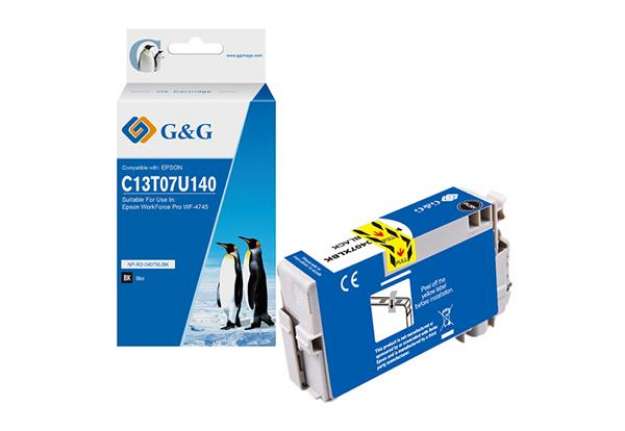 Immagine di G&G - Cartuccia ink Compatibile per Epson WorkForce Pro WF-4745 - Nero