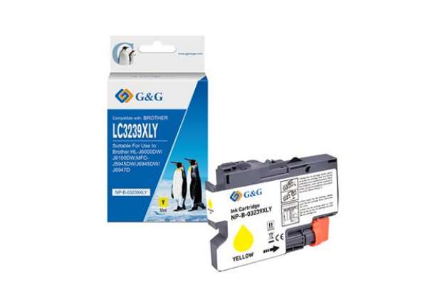 Immagine di G&G - Cartuccia ink Compatibile per Brother HL-J6000DW/J6100DWMFC-J5945DW - Giallo