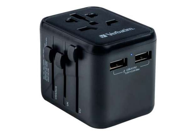 Immagine di Verbatim - Adattatore viaggio UTA-02 con 2 x USB-A