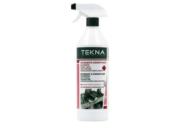 Immagine di Disinfettante detergente alcolico - senza profumo - 1 lt - Tekna