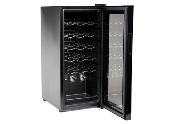 Immagine di Cantinetta Vermentino 18C - per 18 bottiglie - 34,5 x 45 x 77 cm - nero - Hom-io